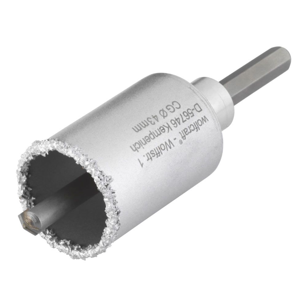 Broca revestida de carboneto de tungstênio, com adaptador, ø43 x 55 mm