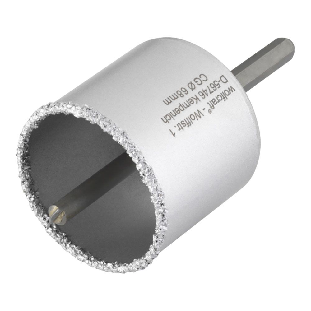 Broca revestida de carboneto de tungstênio, com adaptador, ø68 x 55 mm