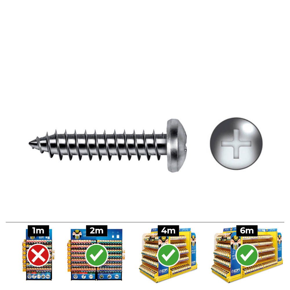 Caixa 500 unidades. Parafuso para chapa panada Philips din/ref 7981 4,2x16mm zincado