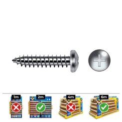 Caixa 250 unid. parafuso chapa cabeça de queijo philips din/ref 7981 4,8x32mm zincado celo