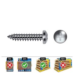 Caixa 250 unid. parafuso chapa cabeça de queijo philips din/ref 7981 5,5x25mm zincado celo