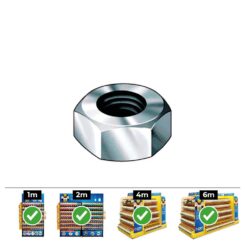 Caixa 500 unid. porca hexagonal din/ref 934 Ø5mm zincado celo
