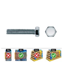 Caixa 500 unid. parafuso metrico hexagonal din/ref 933 Ø5x10mm zincado celo