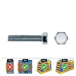 Caixa 250 unid. parafuso metrico hexagonal din/ref 933 Ø5x20mm zincado celo