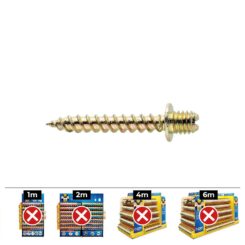 Caixa 100 unid. tira fundo din/ref TF m Ø8x30mm bricomado celo