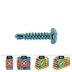 Caixa 250 unid. ponta broca cabeça de queijo (rosca da placa) philips din/ref 7504N Ø4,2x25mm zincado celo