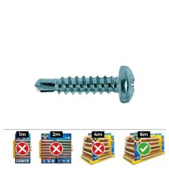 Caixa 250 unid. ponta broca cabeça de queijo (rosca da placa) philips din/ref 7504N Ø4,2x32mm zincado celo