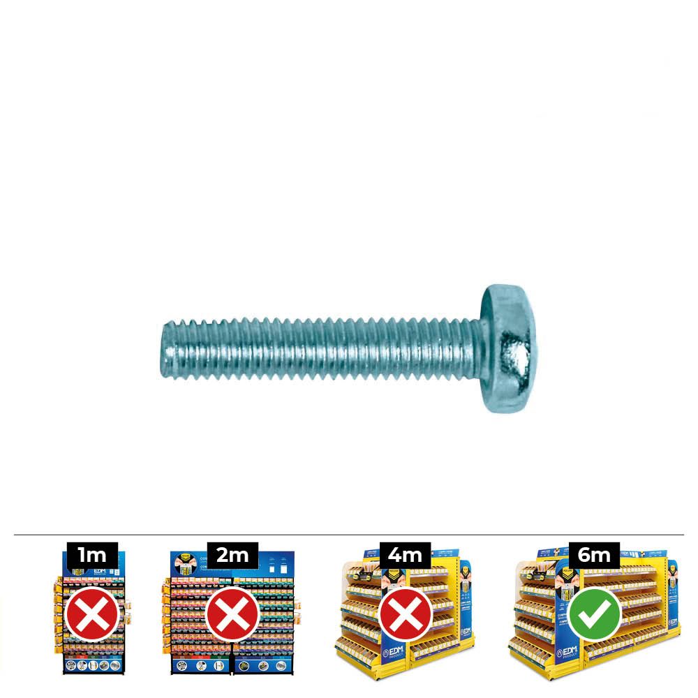 Caixa 250 unid. parafuso métrica cabeça de queijo philips din/ref 7985 Ø6x25mm zincado celo