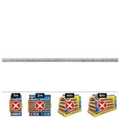 Caixa 100 unid. varão roscado M6x1000mm din/ref 975 zincado celo