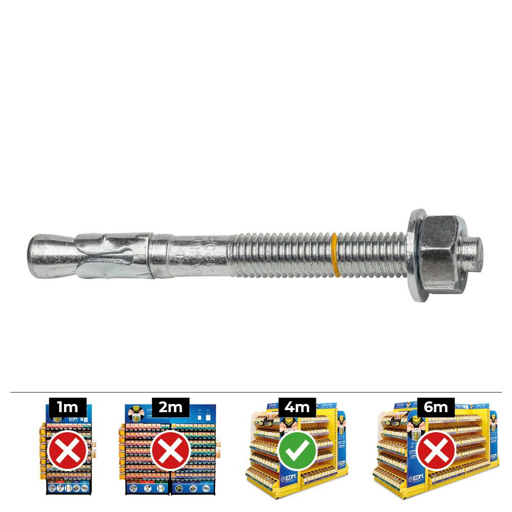 Caixa 50 unid. fixação homologado CE BAP Ø10x60mm/10 zincado celo