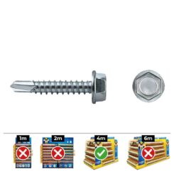 Caixa 500 unid. ponta broca hexagonal din/ref 7504K Ø4,2x19mm zincado celo