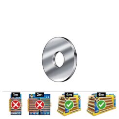 Caixa 100 unid. anilha ABA larga din/ref 9021 Ø10mm zincado celo