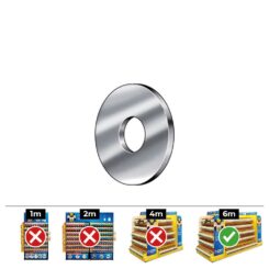 Caixa 100 unid. anilha ABA larga din/ref 9021 Ø12mm zincado celo