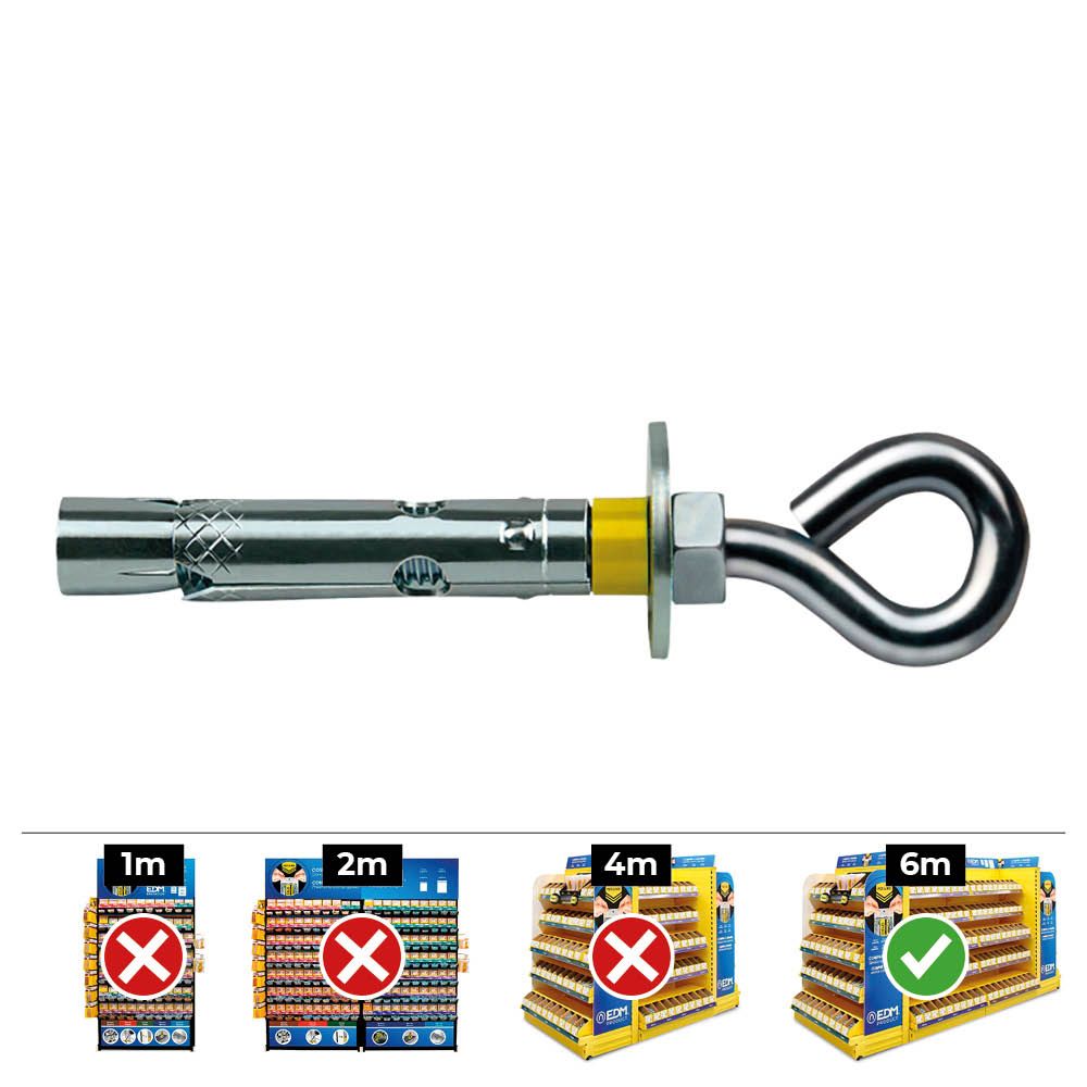 Caixa 50 un fixação dynabolt ARO Ø10x60mm zincado celo