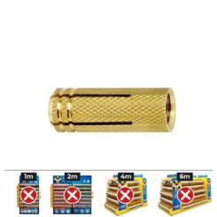 Caixa 100 unidades. bronze taco  ME M4 Ø5 x 16mm