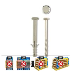 Saco de fixação vertical de INOX para WC
