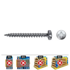 Caixa 1000 unidades. parafuso madeira vlox B rosca completa pilled imprint PZ ø 4 x 17 mm. zinco