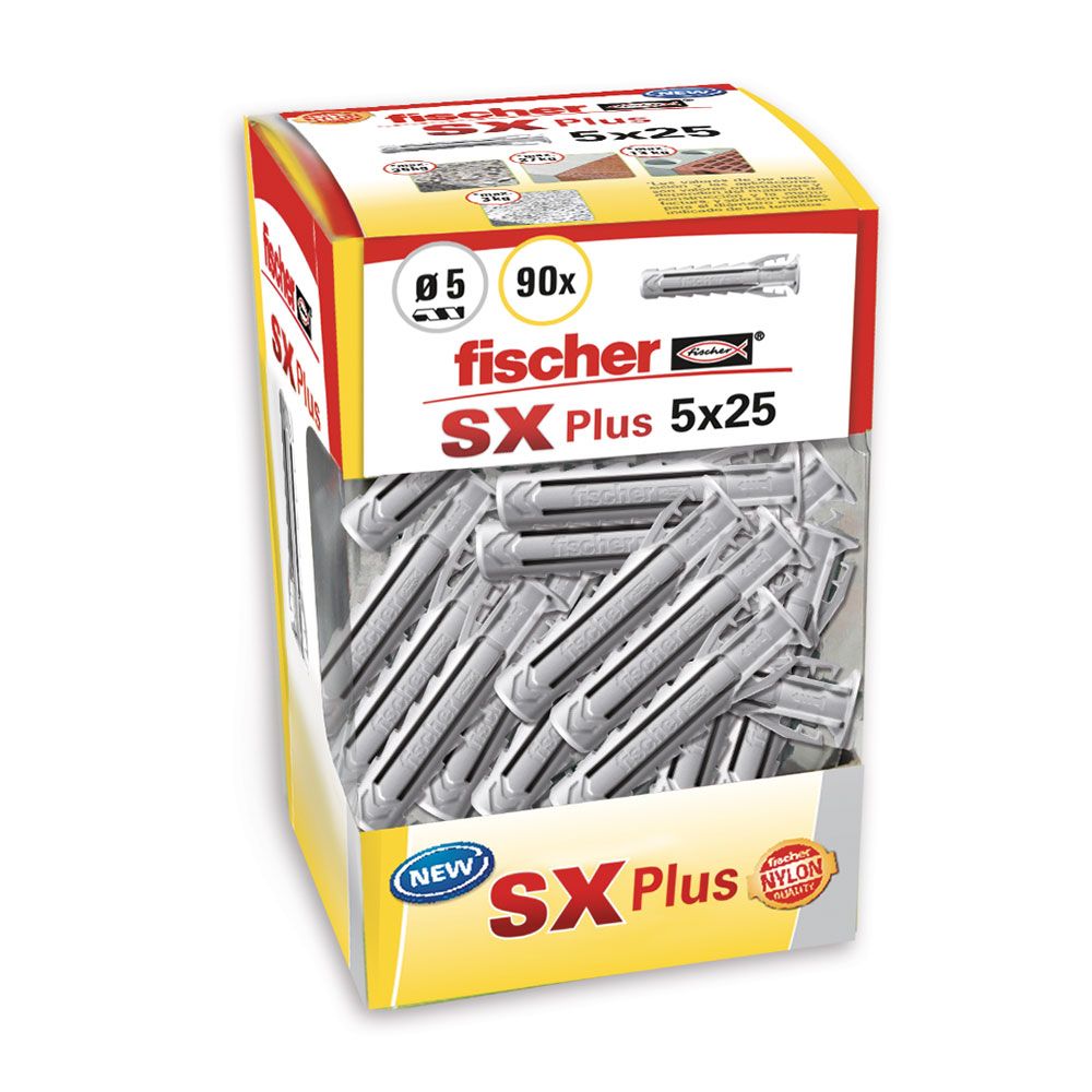 FISCHER Taco sx plus ø5 x 25 mm, caixa de 90 unidades