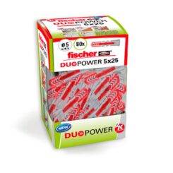 FISCHER Plugue Duopower ø5 x 25 mm, caixa de 80 unidades