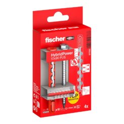 BUCHAS HYBRIDPOWER Ø10 x 90 mm + PARAFUSOS SW13 /TX40, Ø7 x 89 mm, BLÍSTER 4 unidades