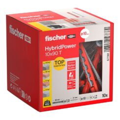Buchas hybridpower Ø7 x 90 mm + parafusos cabeça tremoço TX40, Ø10 x 87 mm, caixa 10 unidades