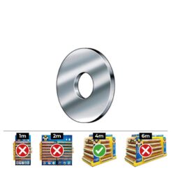 Caixa 500 unid. anilha ABA larga din/ref 9021 Ø4mm zincado celo