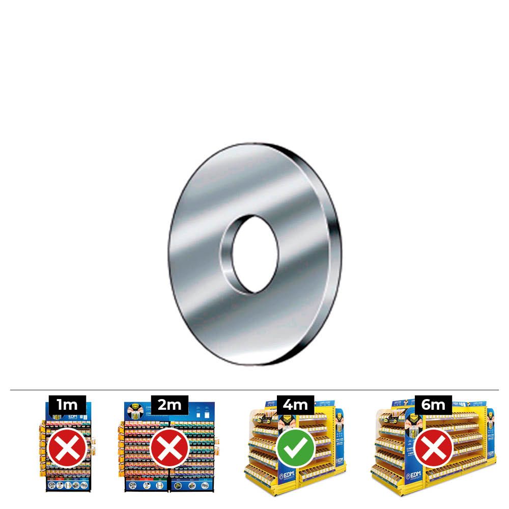Caixa 500 unid. anilha ABA larga din/ref 9021 Ø4mm zincado celo