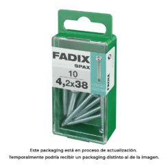 Caixa S 10 unid. parafuso rosca chapa CR autot. 4,2x38mm fadix