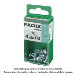 Caixa S 10 unid. parafuso rosca chapa CR autot. 4,8x16mm fadix