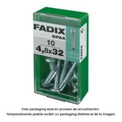 Caixa S 10 unid. parafuso rosca chapa CR autot. 4,8x32mm fadix