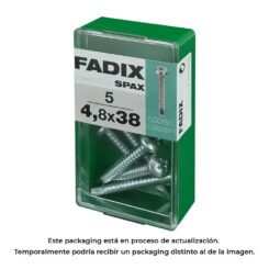 Caixa S 5 unid. parafuso rosca chapa CR autot. 4,8x38mm fadix
