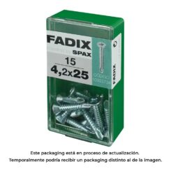Caixa S 15 unid. parafuso rosca chapa CP autot. zinco 4,2x25mm fadix