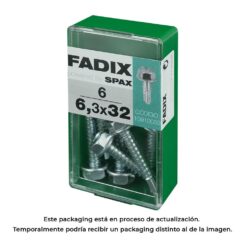Caixa S 6 unid. parafuso rosca chapa hexagonal autot. 6,3x32mm fadix