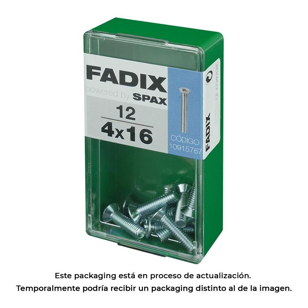 Caixa S 12 unid. parafuso metrico CP m 4x16mm fadix