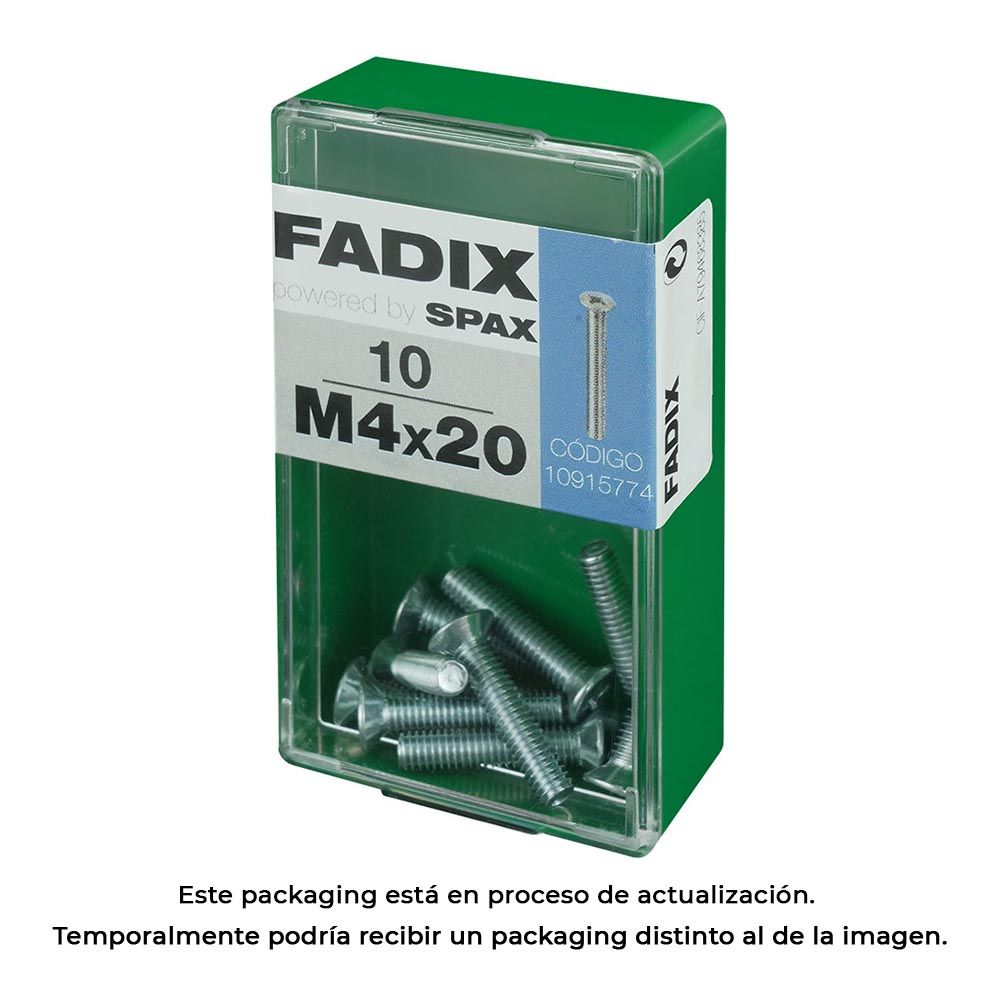 Caixa S 10 unid. parafuso metrico CP m 4x20mm fadix