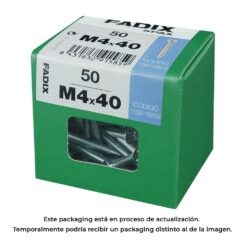 Caixa l 50 unid. parafuso metrico CP m 4x40mm fadix