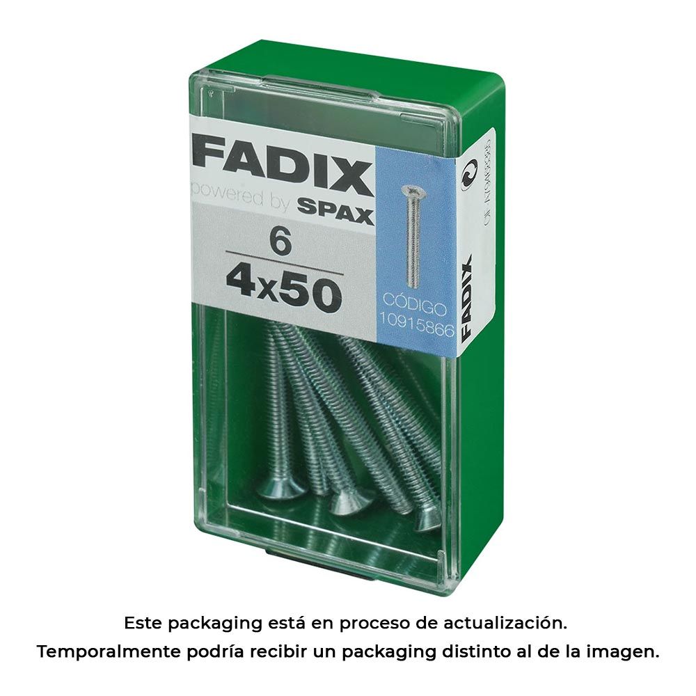 Caixa S 6 unid. parafuso metrico CP m 4x50mm fadix