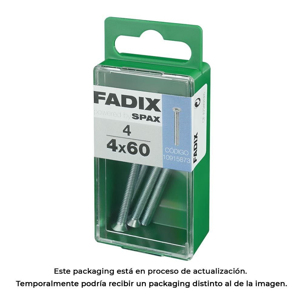 Caixa S 4 unid. parafuso metrico CP m 4x60mm fadix
