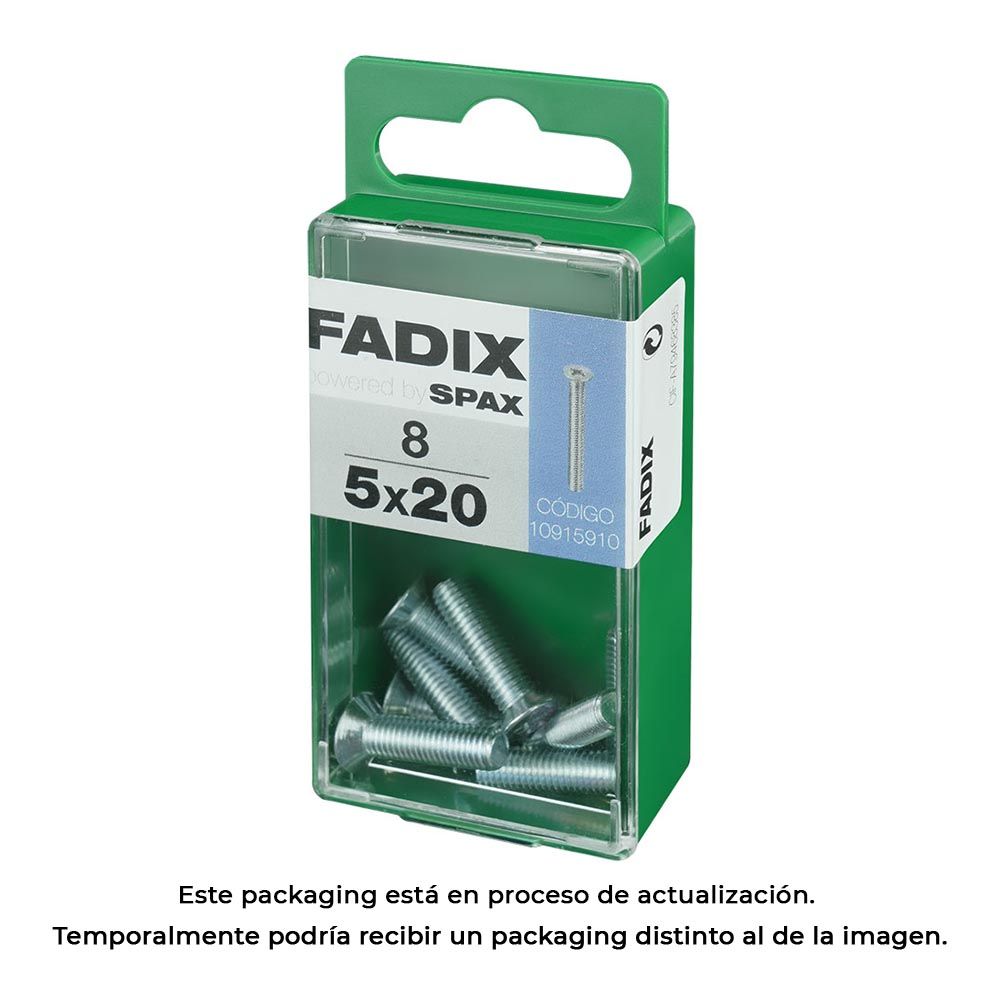 Caixa S 8 unid. parafuso metrico CP m 5x20mm fadix