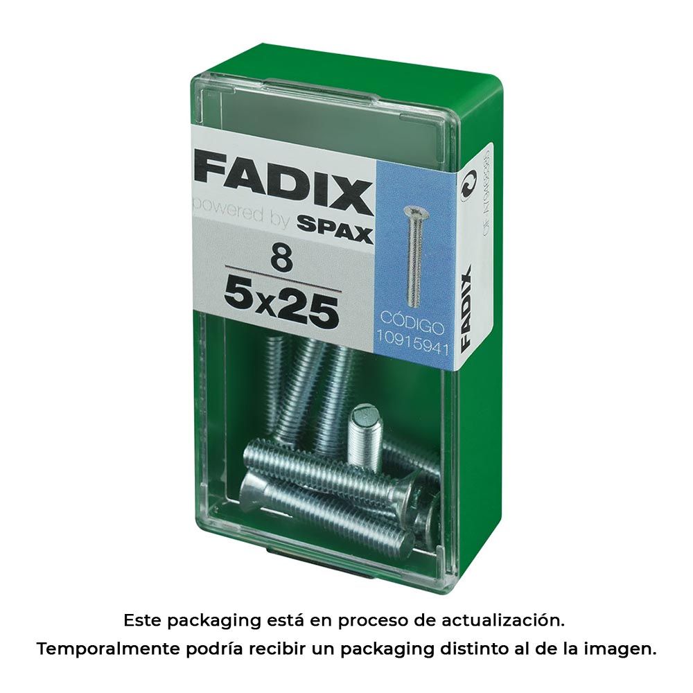 Caixa S 8 unid. parafuso metrico CP m 5x25mm fadix