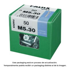 Caixa l 50 unid. parafuso metrico CP m 5x30mm fadix