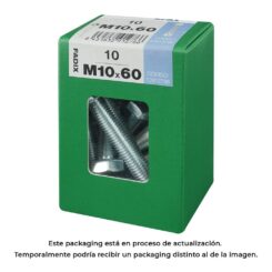 Caixa l 10 unid. parafuso metrico CAB hex+porca zinco m 10x60mm fadix