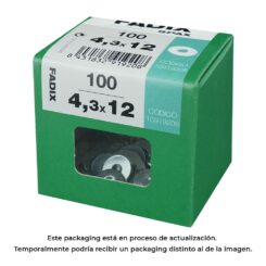 Caixa l 100 unid. anilha plana larga zinco 4,3x12mm fadix