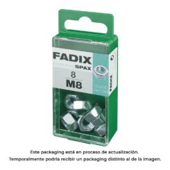 Caixa S 8 unid. porca zinco m 8 fadix