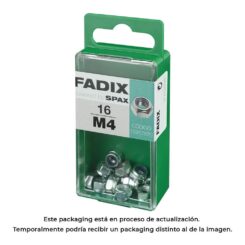 Caixa S 16 unid. porca auto-bloqueio zinco m 4 fadix