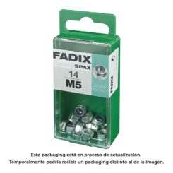 Caixa S 14 unid. porca auto-bloqueio zinco m 5 fadix