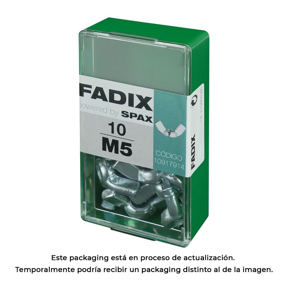 Caixa S 10 unid. porca auto-bloqueio zinco m 5 fadix