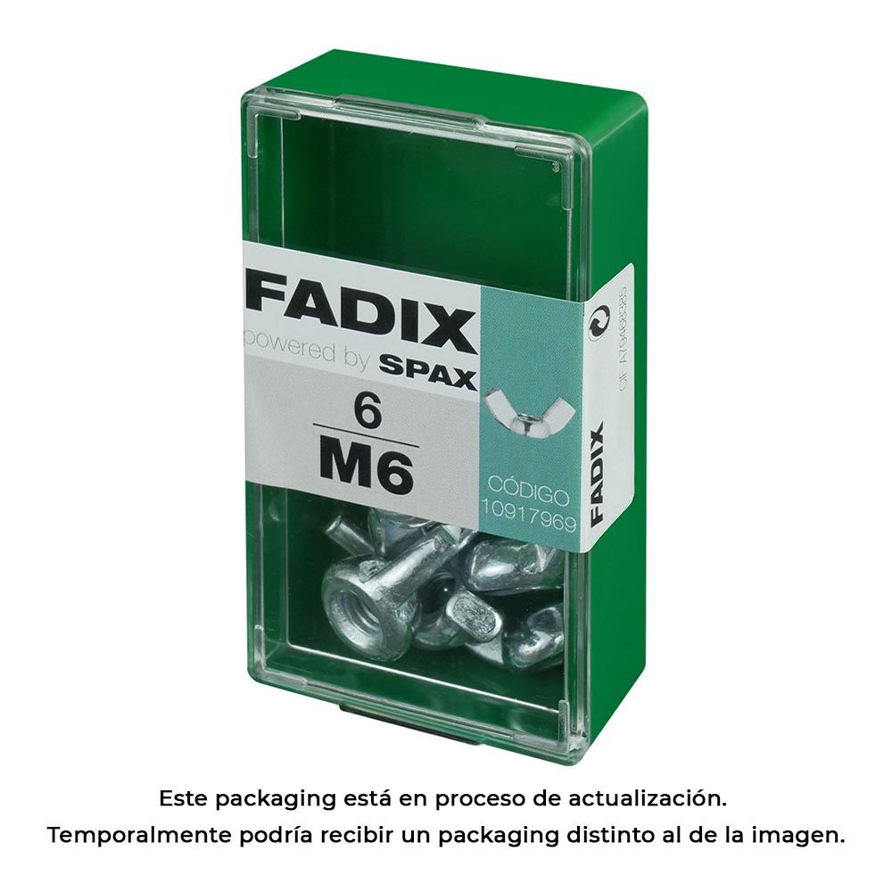 Caixa S 6 unid. porca auto-bloqueio zinco m 6 fadix