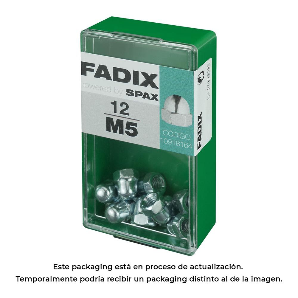 Caixa S 12 unid. porca cega zinco m 5 fadix