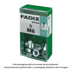 Caixa S 8 unid. porca cega zinco m 6 fadix